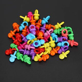 Chupeta Acrílica Colorida, Brinquedo Prático de Chupeta Acrílica, Transparente para Crianças e Bebês (mistura de cores sólidas)