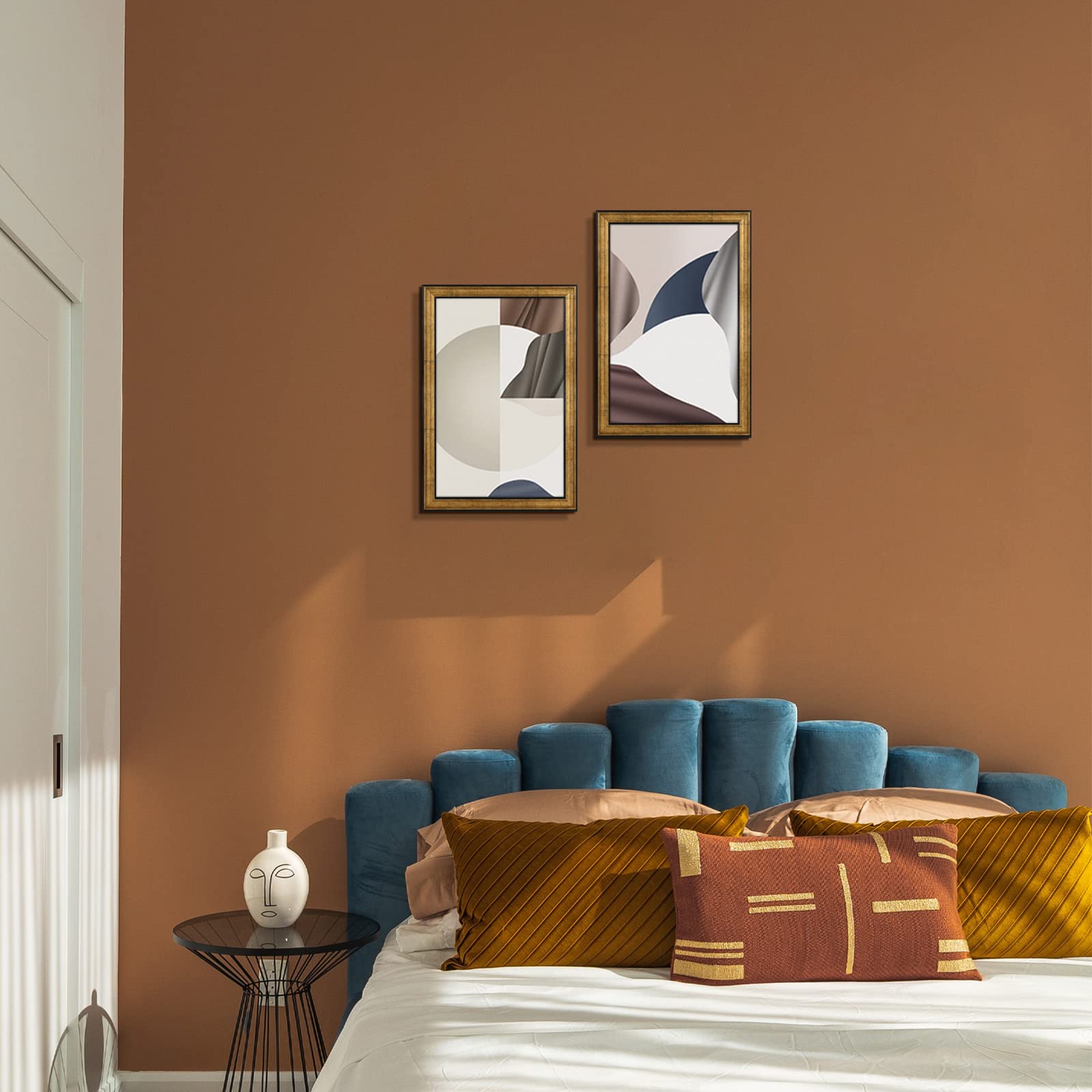 Golden State Art, 11X17 Inch Poster Frame Dark Gold Brown & Bronze, Horizontal and Vertical Wall Display, with Real Glass