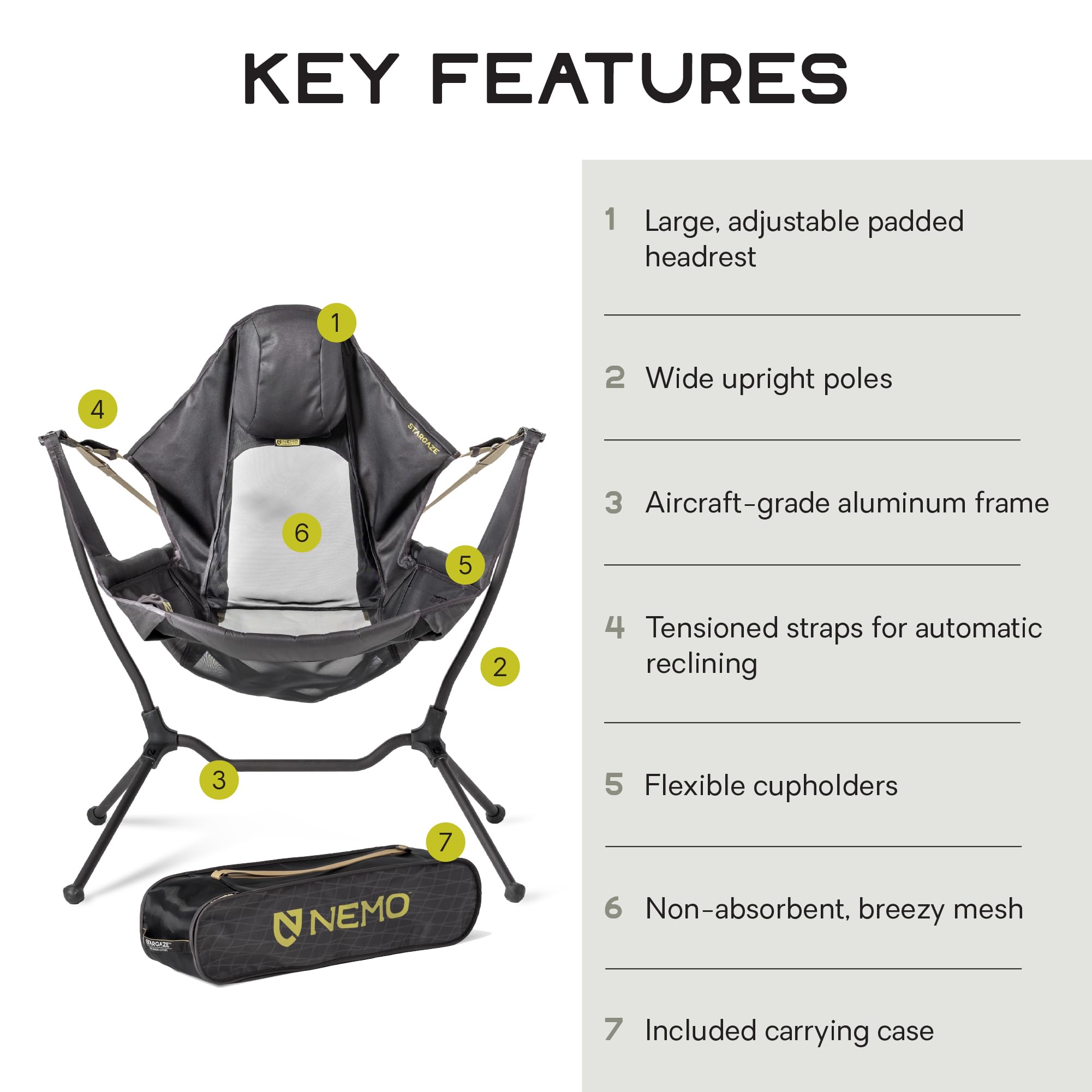 Amazon.co.jp: NEMO Equipment Stargaze リクライニングキャンプチェア