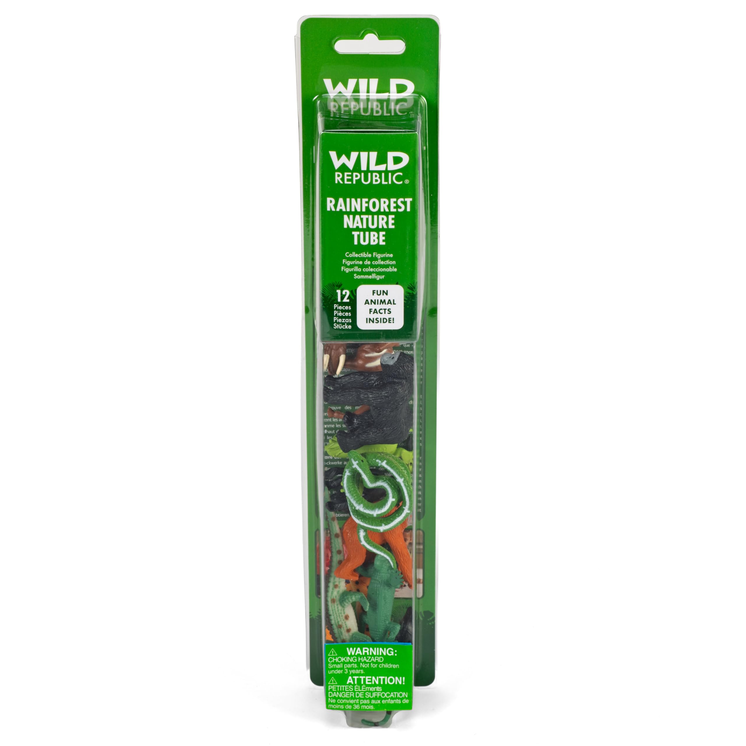 Wild Republic 12233 12755 - Nature Tube Spielset, Tierwelt Regenwald, 32 cm, Grüne – Ansicht 3