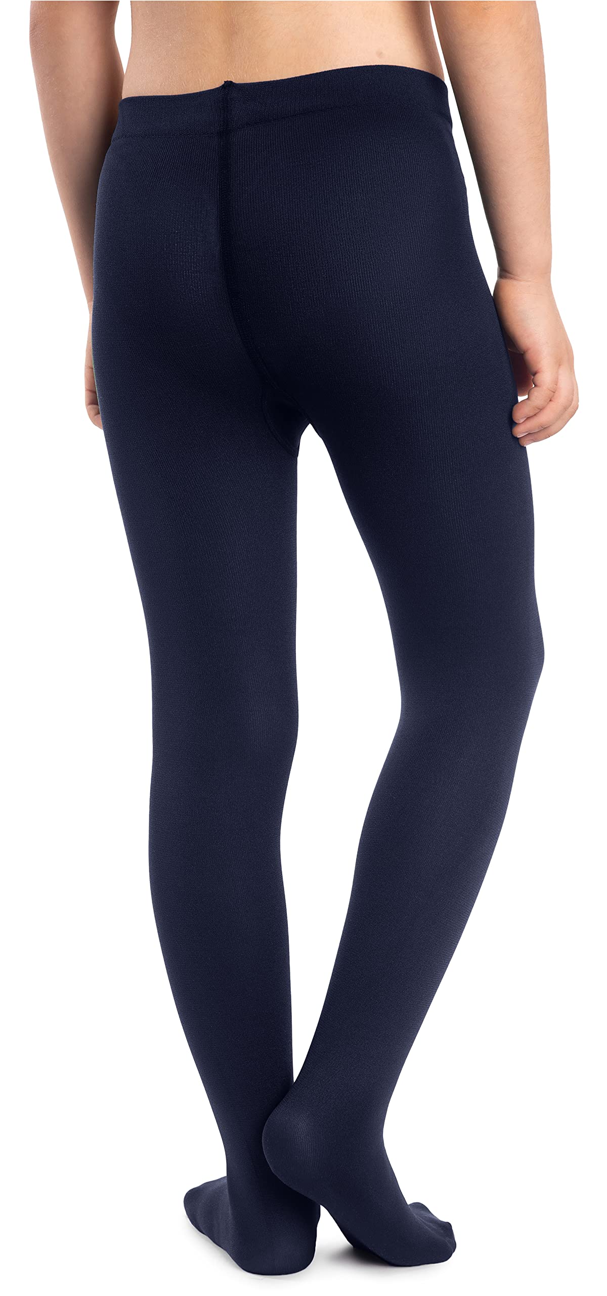 NOQ Dziewczęce grube rajstopy Corina Plain 120 DEN legginsy do pokoju dziecięcego, baletu, klasa tańca, nieprzejrzyste, czarne, granatowe, białe, różowe