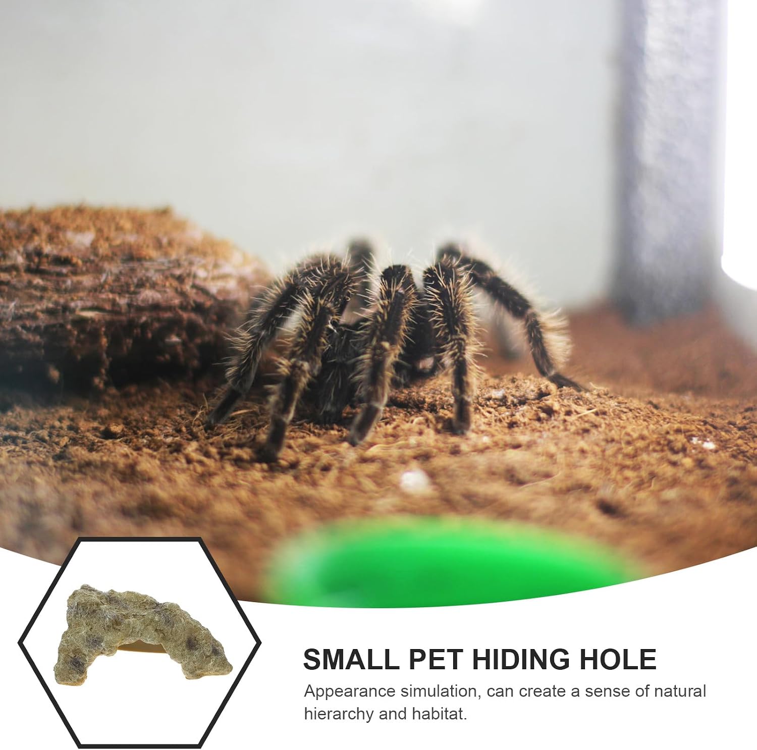 Tortoise Basking Platform Reptile Refuge Stone Hideout Cave Terrarium Decor for Reptiles and Amphibians, Large Habitat Hide for Lizards and Geckos