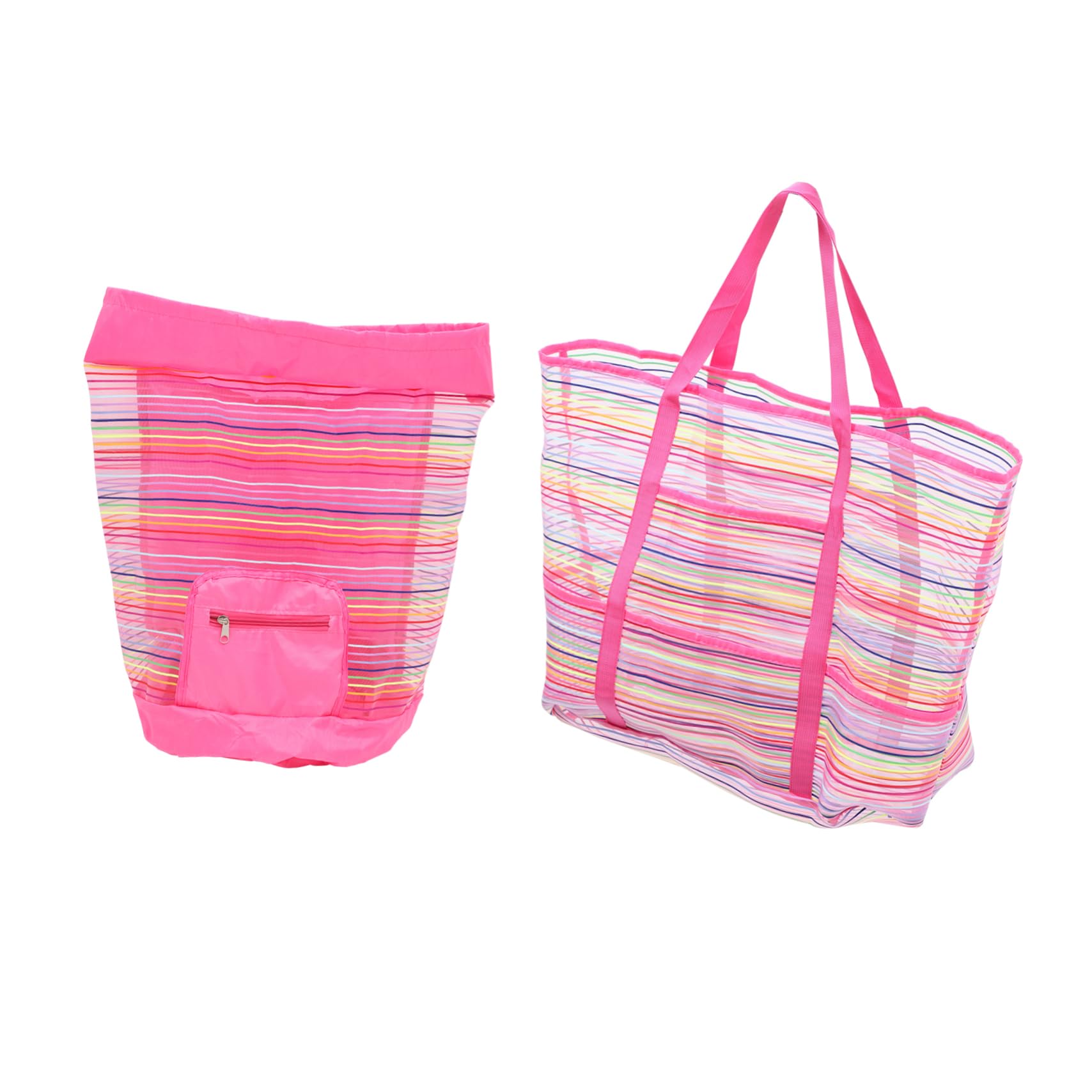 KOMBIUDA Travel Toys Storage Pouch Boys and Girls Mesh Bag Beach Backpack for Sand Toys Easy Wash Portable