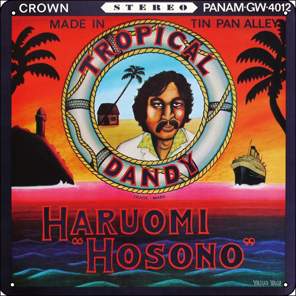 Haruomi Hosono - tropical dandy (1975) Art Board Print Metal Sign 12 x 12 inches Funny for Home Man Cave Garage Wall Decorations