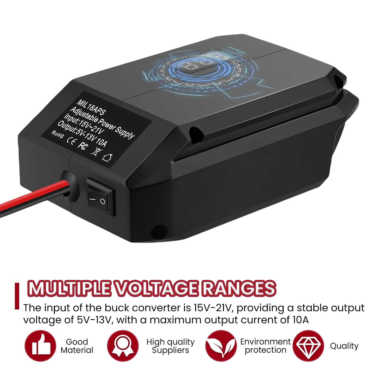 Step Down Konverter 18V Zu 12V Für Makita Akkus - Spannungsadapter Mit Zigarettenanzünder