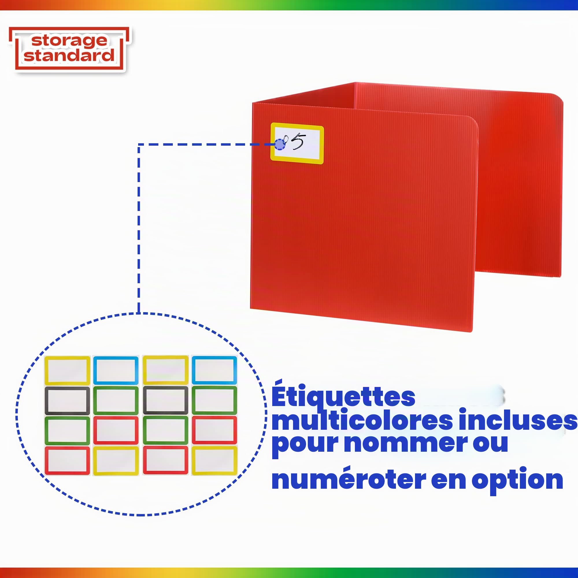 Lot de 16 séparateurs de bureau pour étudiants – En plastique durable et imperméable – Pour dossiers de salle de classe, fournitures pour enseignants, panneaux de protection de l'intimité en plastique