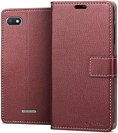RIFFUE Funda Redmi 6A, Carcasa Libro Suave Delgada con Tapa Flip Folio de Piel PU Elegante Retro, Cierre Magn?tico, Ranuras, Billetera, Case Cover para Xiaomi Redmi 6A - Rojo RIFFUE Funda Redmi 6A, Carcasa Libro Suave Delgada con Tapa Flip Folio de Piel PU Elegante Retro, Cierre Magn?tico, Ranuras, Billetera, Case Cover para Xiaomi Redmi 6A - Rojo