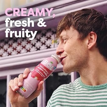BOL Strawberry Power Shake Ready-to-Drink, 6 x 410ml Bottles | 25g Protein Per Bottle, Nutritionally Complete, Meal Replacement, Low Calorie, Low Sugar, High Fibre, Plant-Based, Multipack