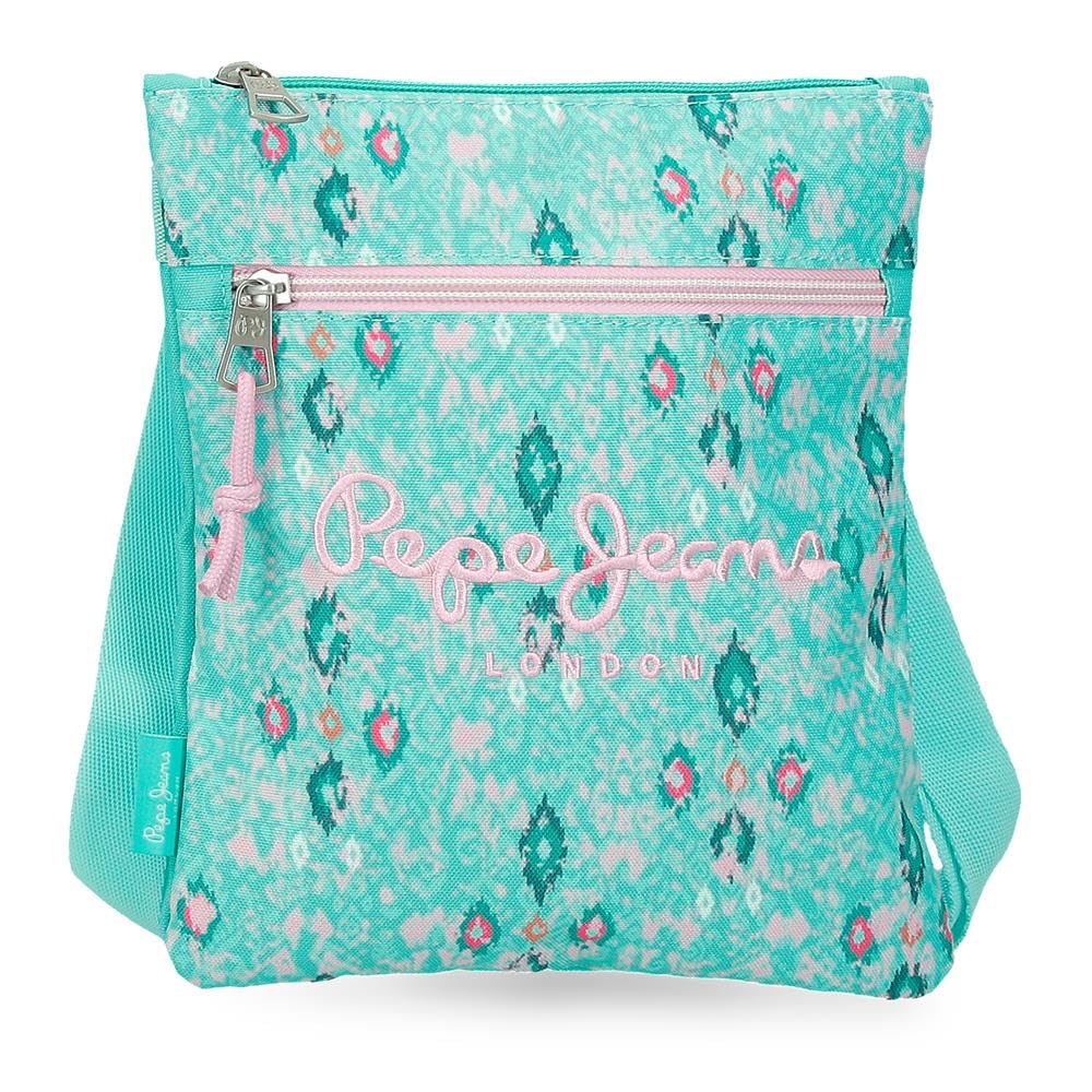 Pepe Jeans Sun Shoulder Bag Plana Turquesa Verde 20x24x0 cm Polyester 0L by Joumma Bags