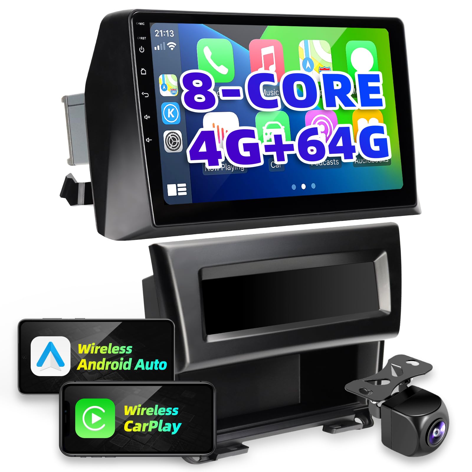 Crownyu for Honda Accord 8th 2008-2011 Upgrade Android Radio Compatible with Wirelessly Carplay Android Auto Car Stereo Bluetooth Navigation Touch