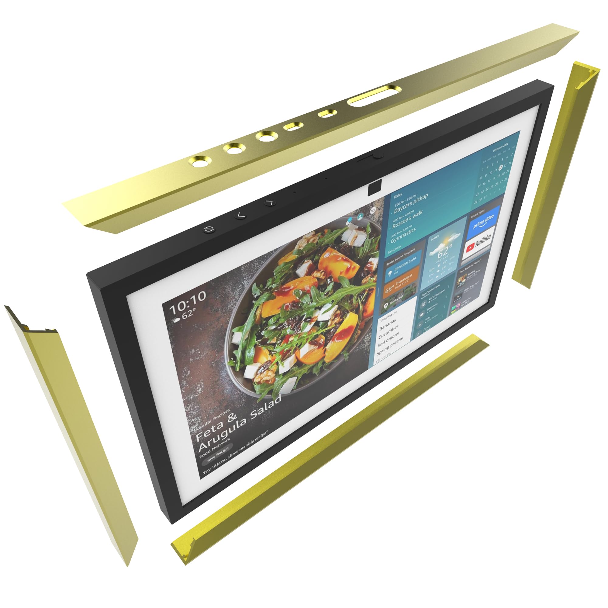 Amazon.co.jp: Echo Show 15用アルミニウム合金装飾フレーム(ゴールド
