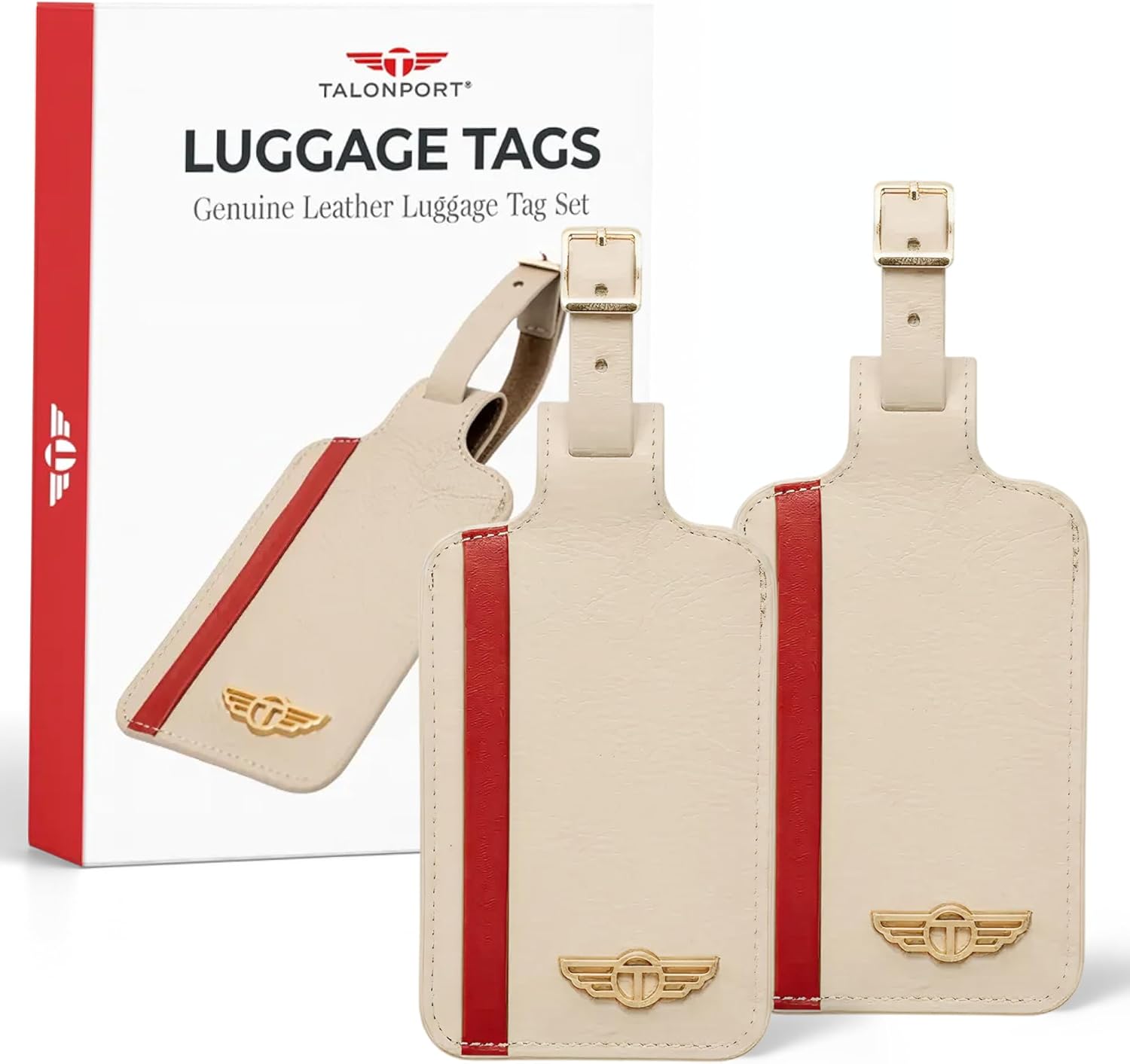 Genuine Leather Luggage Tag with Privacy Flap Set for Men Women Travel Easy with Suitcase Tags Identifiers (Black, 2 Pack)
