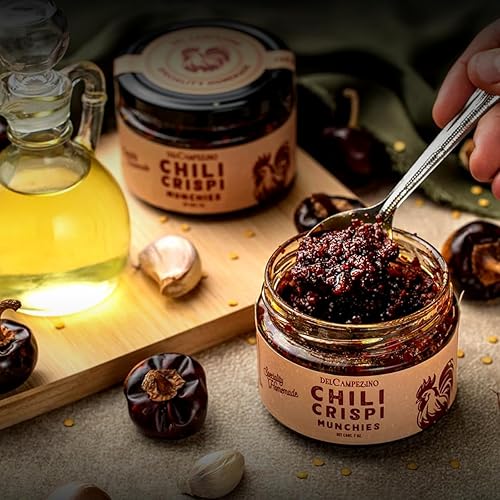 Miniatura 6 de Aceite de chile caliente, aceite de oliva picante de 7 onzas, salsa picante gourmet multiusos con ajo, semillas de sésamo y pimientos