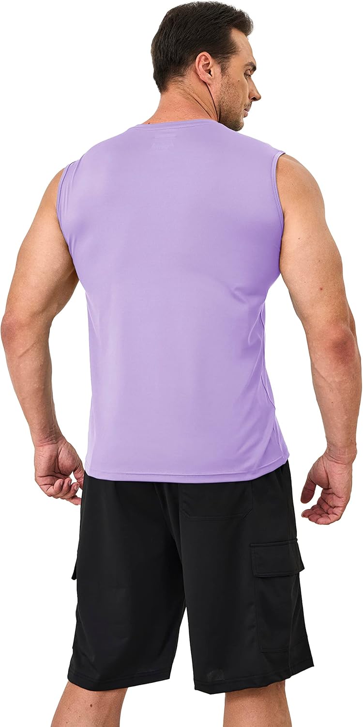 MAGCOMSEN Men's Sleeveless Shirts Quick Dry Tank Tops UPF 50+ Gym Muscle Workout Summer Beach Swim Shirt - Image 7