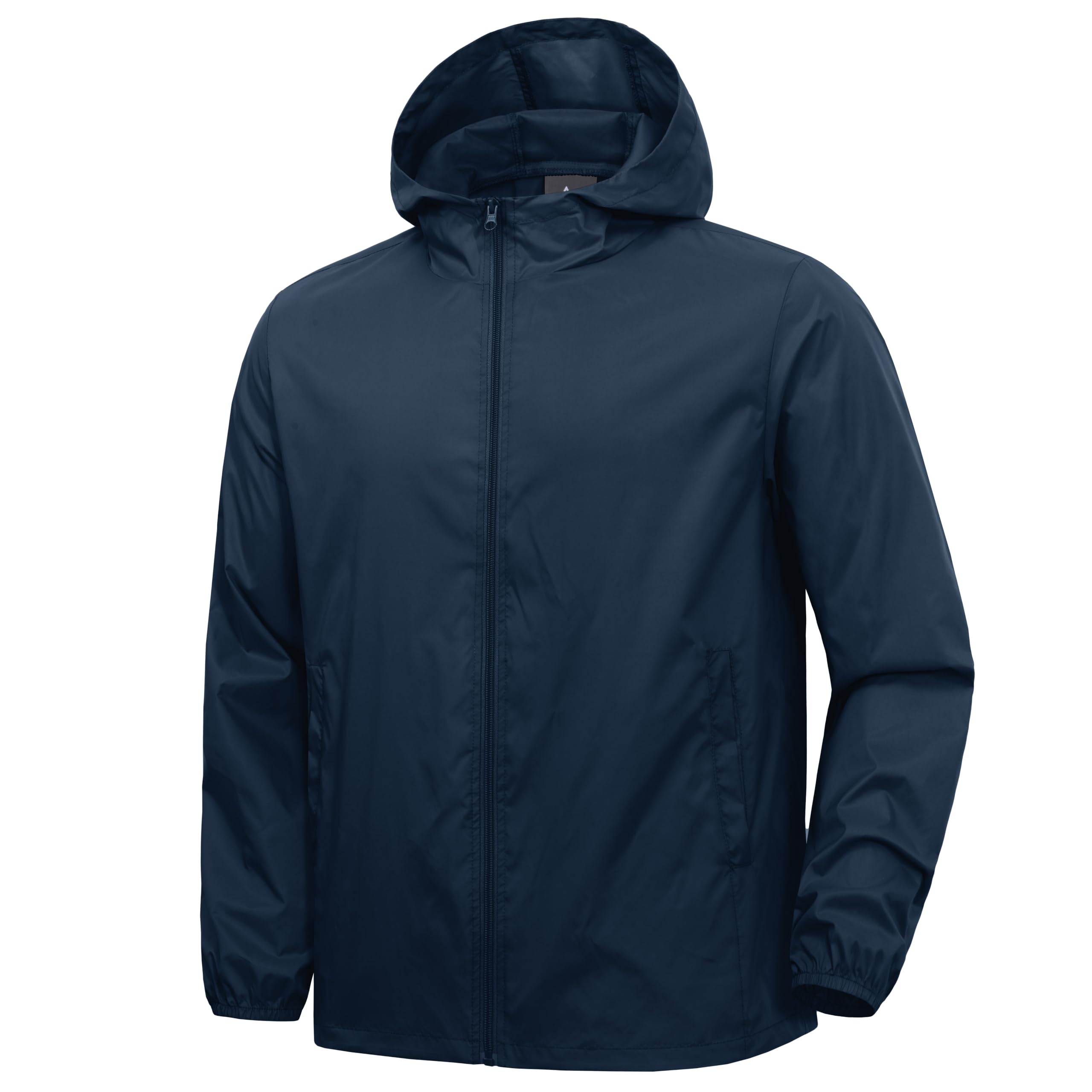ZITY Men's Lightweight Waterproof Rain Jacket Hooded Windbreaker Raincoat Packable for Outdoor Hiking