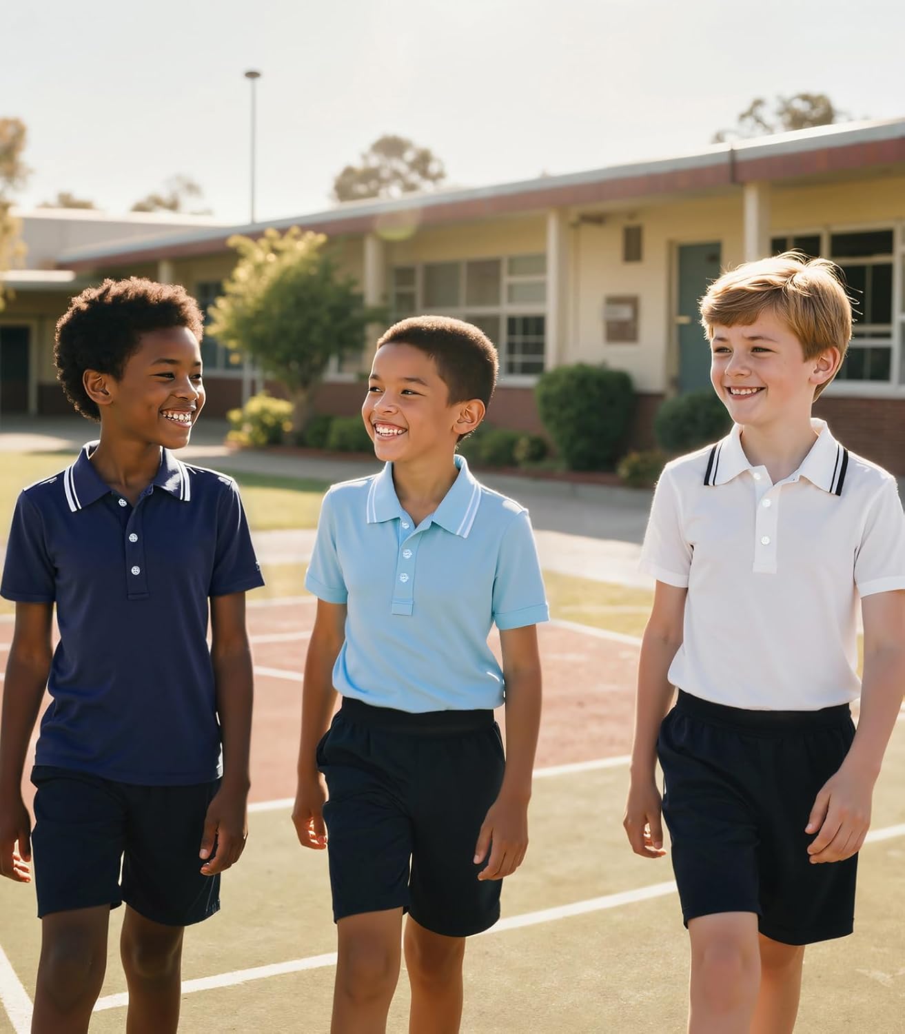Boys Polo Shirts 3-Pack School Uniform Performance Golf Clothes Active Short Sleeve Kids 5-14T - Image 5
