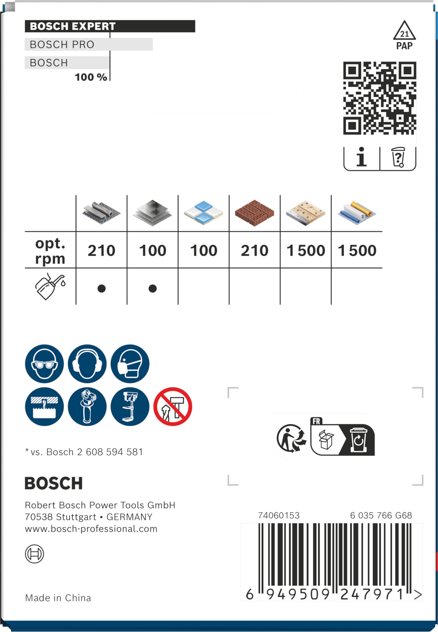 Bosch 1x Piła otwornica EXPERT Multi Material Power Change Plus (do Drewno z metalem, Cegła, Ø 83 mm, Professional Akcesoria Wiertarki)