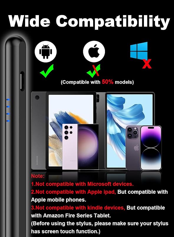 DOGAIN Stylus Pen érintőképernyős Android tablethez és okostelefonhoz, mágneses toll Samsung Huawei Lenovo kompatibilis