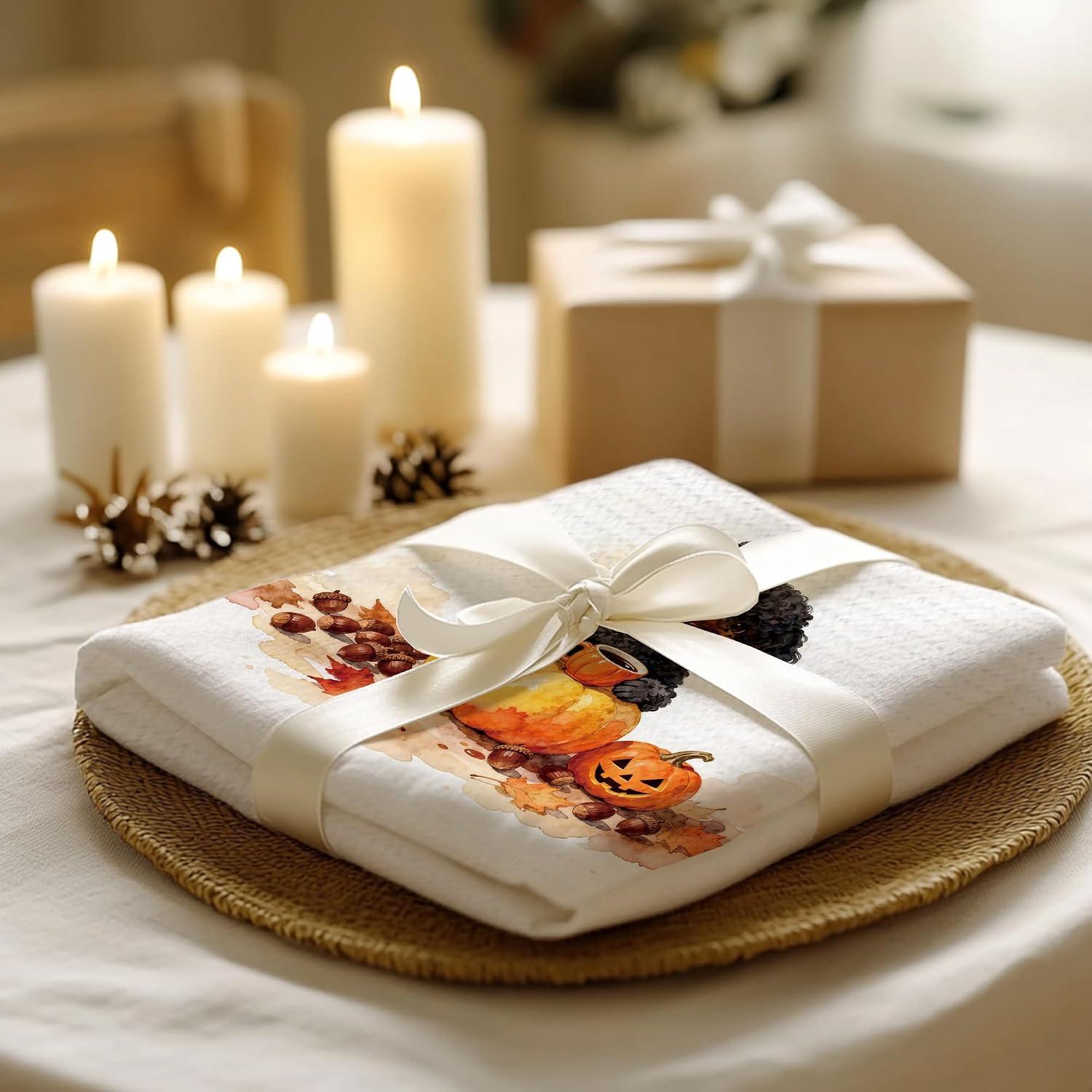 Black Poodle Gifts Kitchen Towels 16x24 Inch