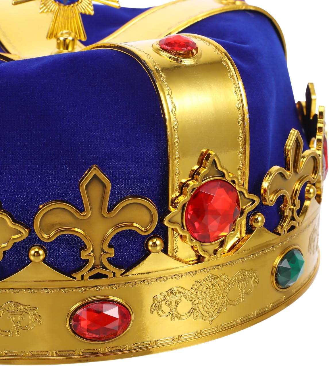 Ipetboom King Crown Hat for Kids and Adults Royal Headwear Party Accessory for Cosplay Costume Dress up Birthday and Photo Shoot 7.48 X 7.48 X 5.31 in