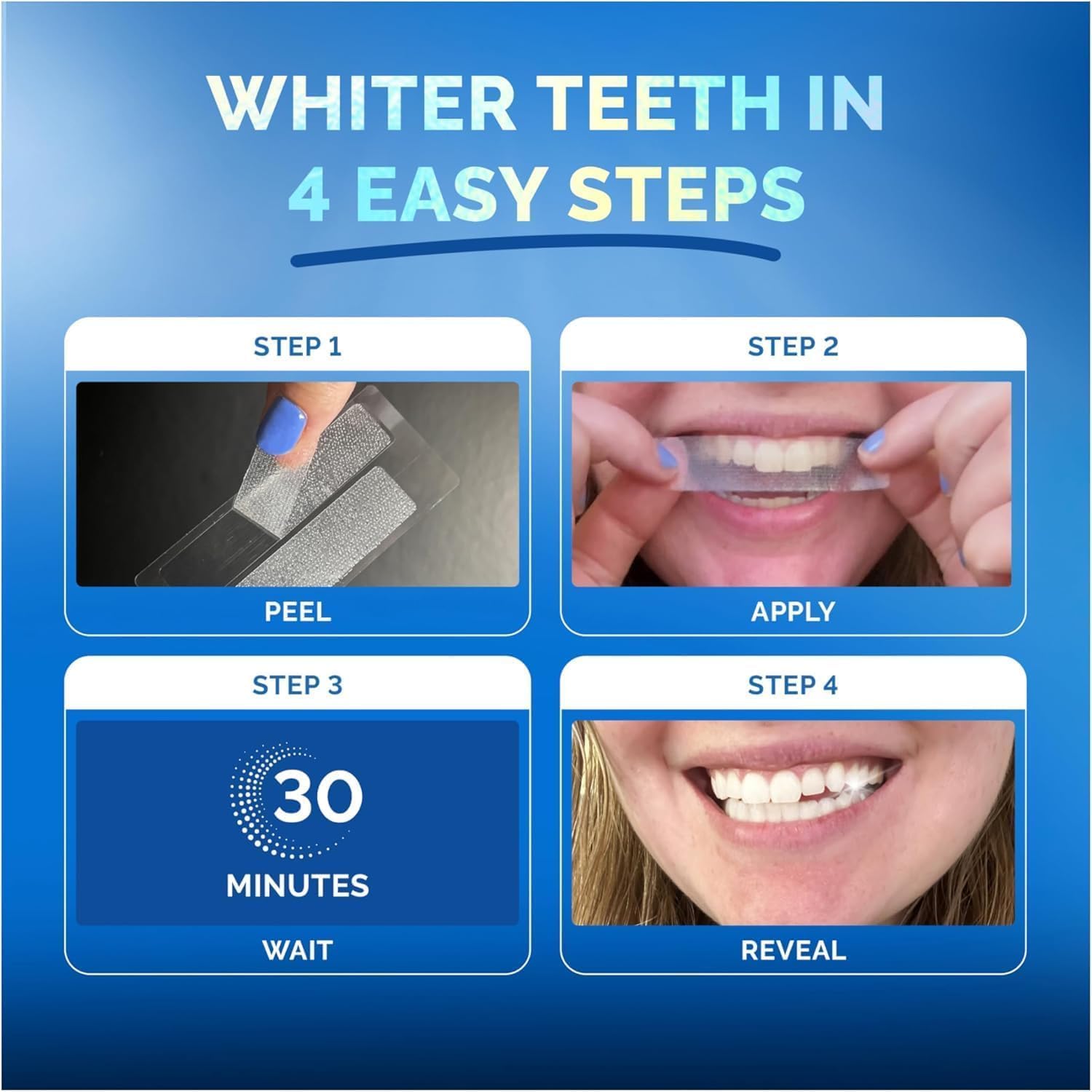 Teeth Whitening Strips for Sensitive Teeth and Gums - Peroxide Free and Enamel Safe with Coconut Oil for Whiter Teeth - 7-Day Treatment White Strips with Non-Slip and Dry-Strip Technology - Image 7