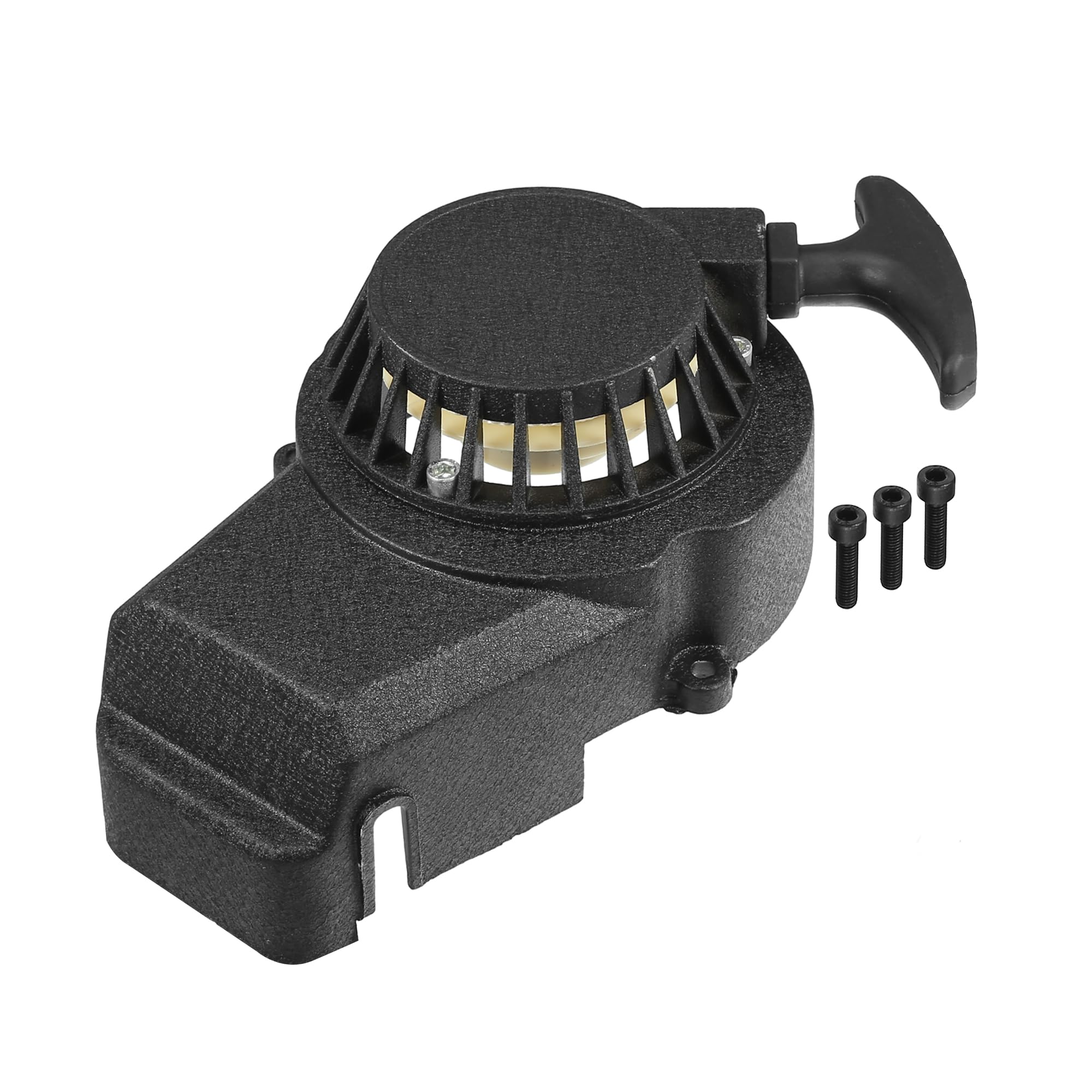 X AUTOHAUX 1 Set Aluminum Alloy Pull Recoil Start with Screws for 47CC 49CC Mini Pocket Dirt Bike Minimoto ATV Quad Scooter Black