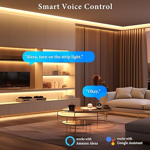 Miniatura 2 de COB - Kit de tira LED inteligente  16.4 pies16.4 ft regulable 3000 K blanco cálido 480LEDm, CRl90+ 24V tira de luz con control remoto, compatible