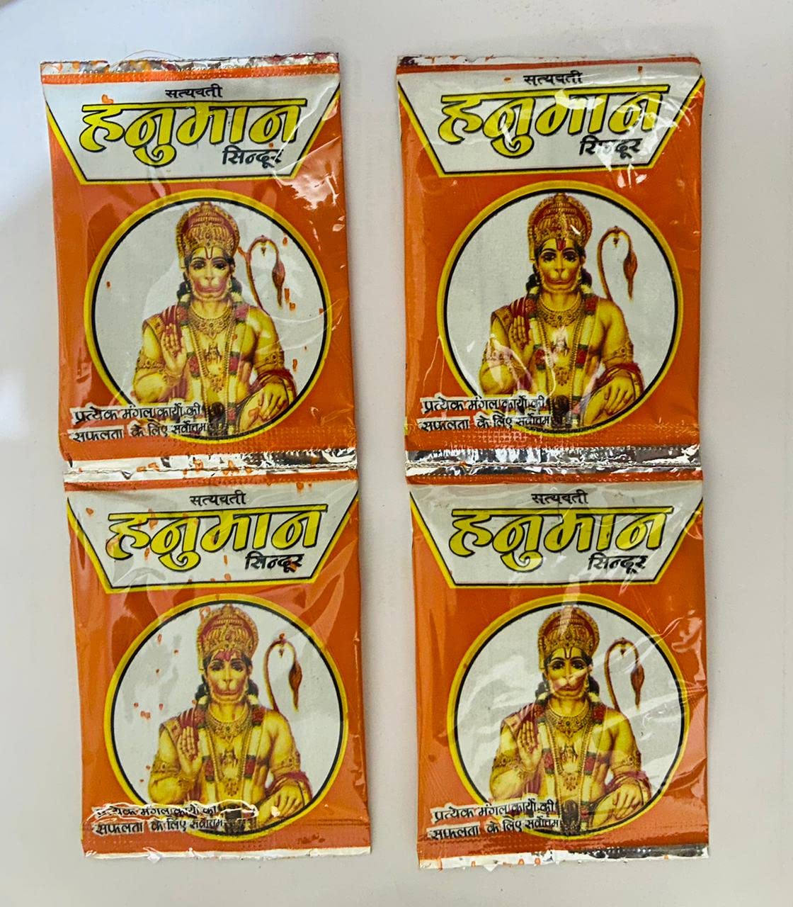 Rolimoli Hanuman Sindoor Hanuman sindoor for Pooja Pack of 4 (Orange)