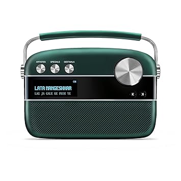 Saregama Carvaan Premium Hindi - Portable Music Player with 5000 Preloaded Songs, FM/BT/AUX (Emerald Green)