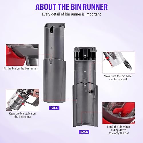 Miniatura 4 de Reemplazo de contenedor pequeño para aspiradora Dyson V10 SV12, deflector ciclónico de 6 pulgadas, parte n. 969924-01, piezas de repuesto para