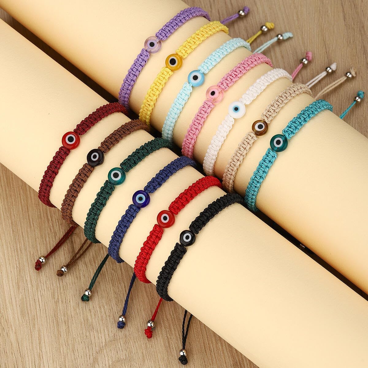 Handmade Braided Evil Eye Bracelets for Women Men Multi-colored String Evil Eyes Bracelets Protection Good Luck Amulet Turkish Thread String Rope Bracelet - Image 4
