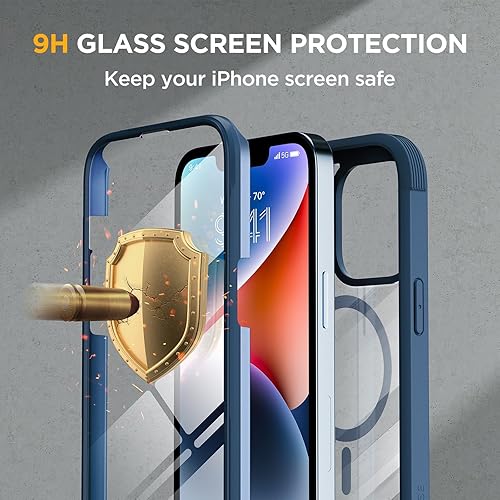 Miniatura 260 de Miracase Glass Series - Funda para iPhone 11 de 6.1 pulgadas, funda resistente de cuerpo completo mejorado con protector de pantalla de vidrio Negro