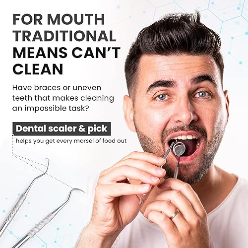 Vista 22 de Dental Duty Herramientas dentales, púa dental para herramientas de limpieza de dientes, removedor de placa para dientes con kit de limpieza