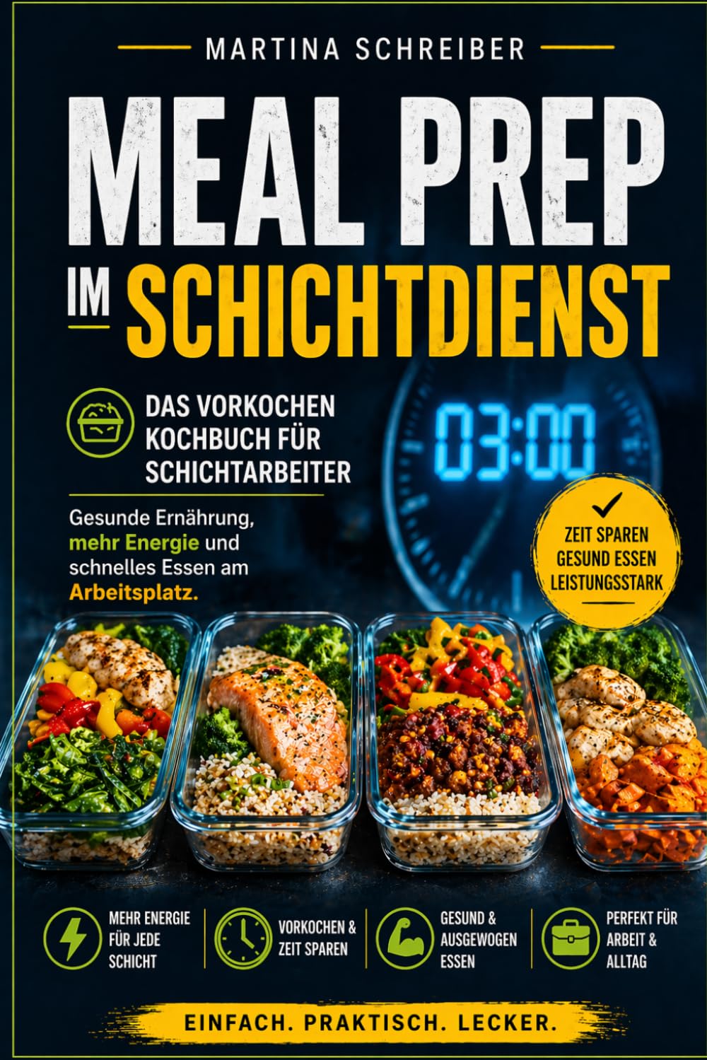 Meal Prep im Schichtdienst: Das Vorkochen Kochbuch für Schichtarbeiter. Gesunde Ernährung, mehr Energie und schnelles Essen am Arbeitsplatz.