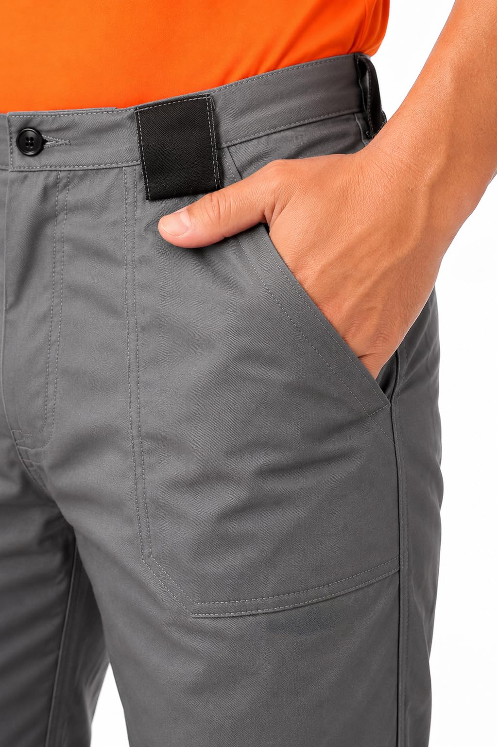 BWOLF Char Pantalon de Travail Pantalon Travail Pantalon de Travail Homme Classique pour Homme avec Bandes réfléchissantes 5 Poches Multifonctions Bleu/Gris,