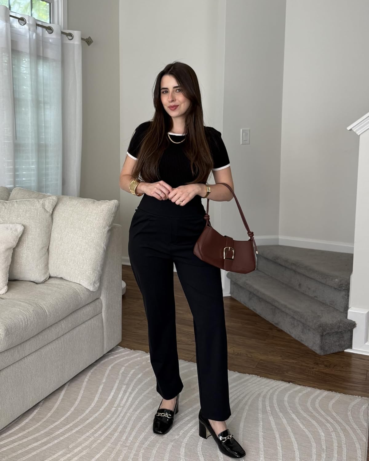 G4Free ShiftReady Womens Ankle Dress Yoga Pants with Pockets Stretchy Business Casual Slacks Work Trousers Travel Pant - Image 3