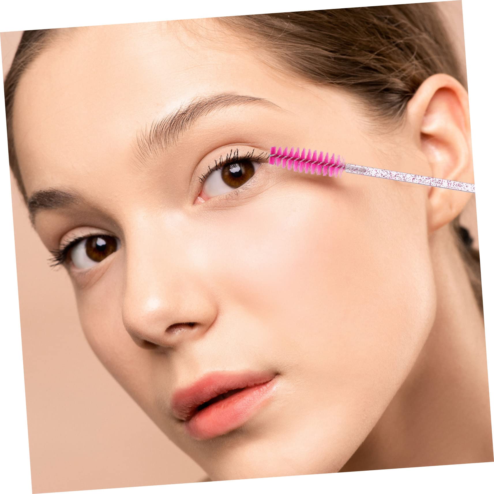 GALPADA Mascara Wand Keychain Eyelash Brush Tube Portable Eyebrow Brush for Daily Use