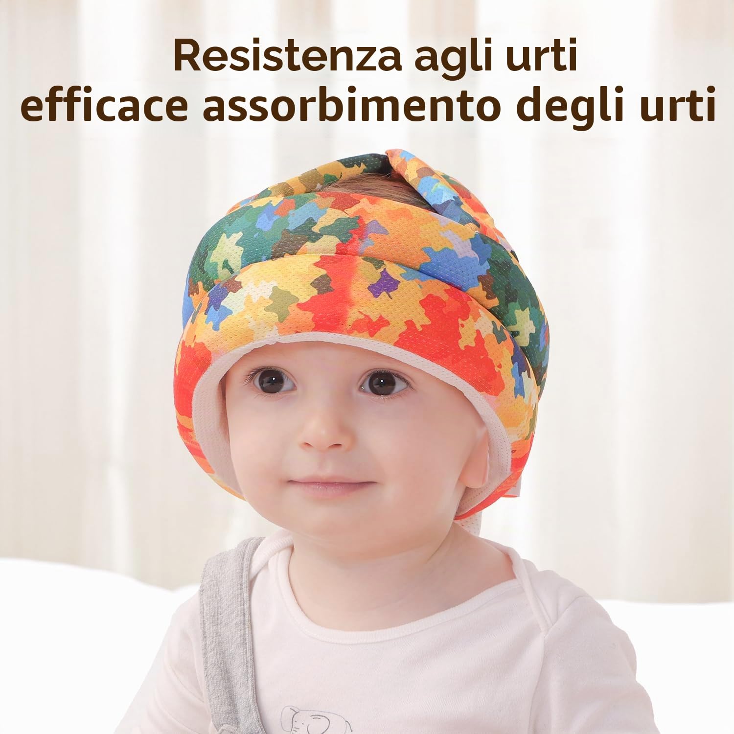 Caschetto Primi Passi Casco Bambini 6-36 Mesi Neonato Colore Foglia D'acero