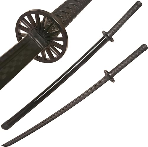 Espada de plástico de polipropileno negro de 39 pulgadas, utilizada para cosplay, práctica diaria, regalo, decoración de fiesta