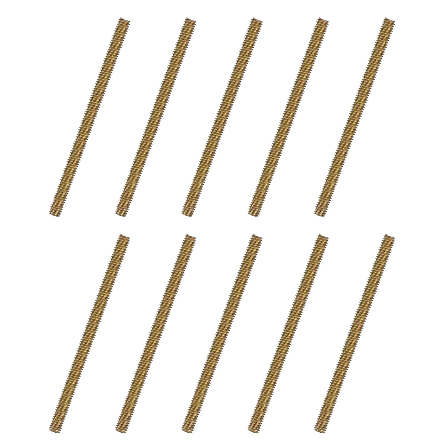 uxcell 60pcs Fully Threaded Rods 5/16 x 4-1/2 Inch All Thread Studs Long Threaded Screw Carbon Steel for Furniture Garden Railing Mounting Assembly Fastening Frame Connection Color Zinc