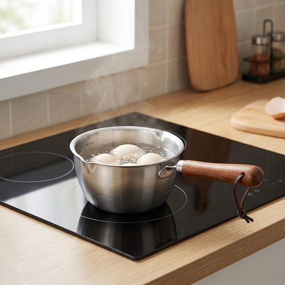 2 PCS Small Milk Pots Set, Milk Pan with Pouring Lip, Compact Saucepan for Heating Milk and Making Sauces, Milk Pan with Easy Pour Design, 300 Ml Capacity