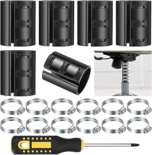 19 Pcs Fixing a Sinking Office Chair Cylinder Alternatives Gas Lift Tools Kits, Office Chair Saver for Stop Sinking, with Hose Clamps, Dual-Purpose Screwdriver