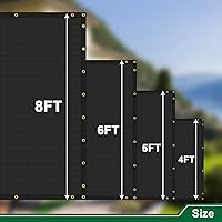 Vista 7 de Paneles de valla de privacidad de 4 x 30 pies, cubierta exterior para patio, 5.55 oz/m², cubierta de valla temporal para jardín, patio, entrada