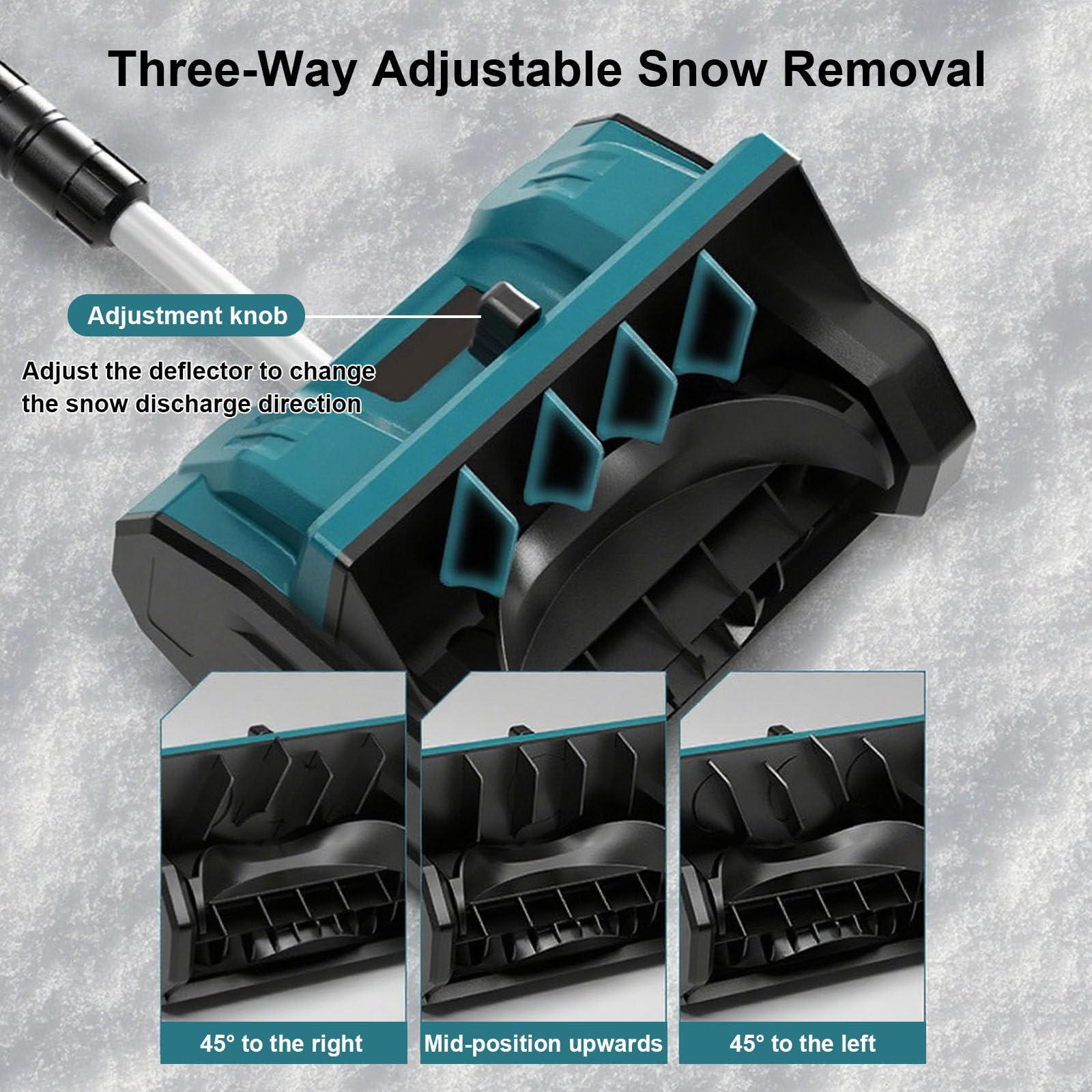 Pala Da Neve Ricaricabile Aggiornata 2025-Asta Telescopica In Lega Di Alluminio,Strumento Per La Rimozione Della Neve Invernale Spazzaneve,Larghezza Di Sgombero 30cm 3000mAh-2batteries