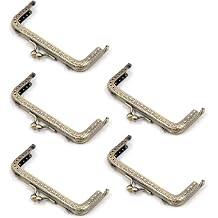 T Tulead Purse Frame Kiss Clasp Lock Iron Bag DIY Frame 4.13" Wallet Frame Clasp Pack of 5