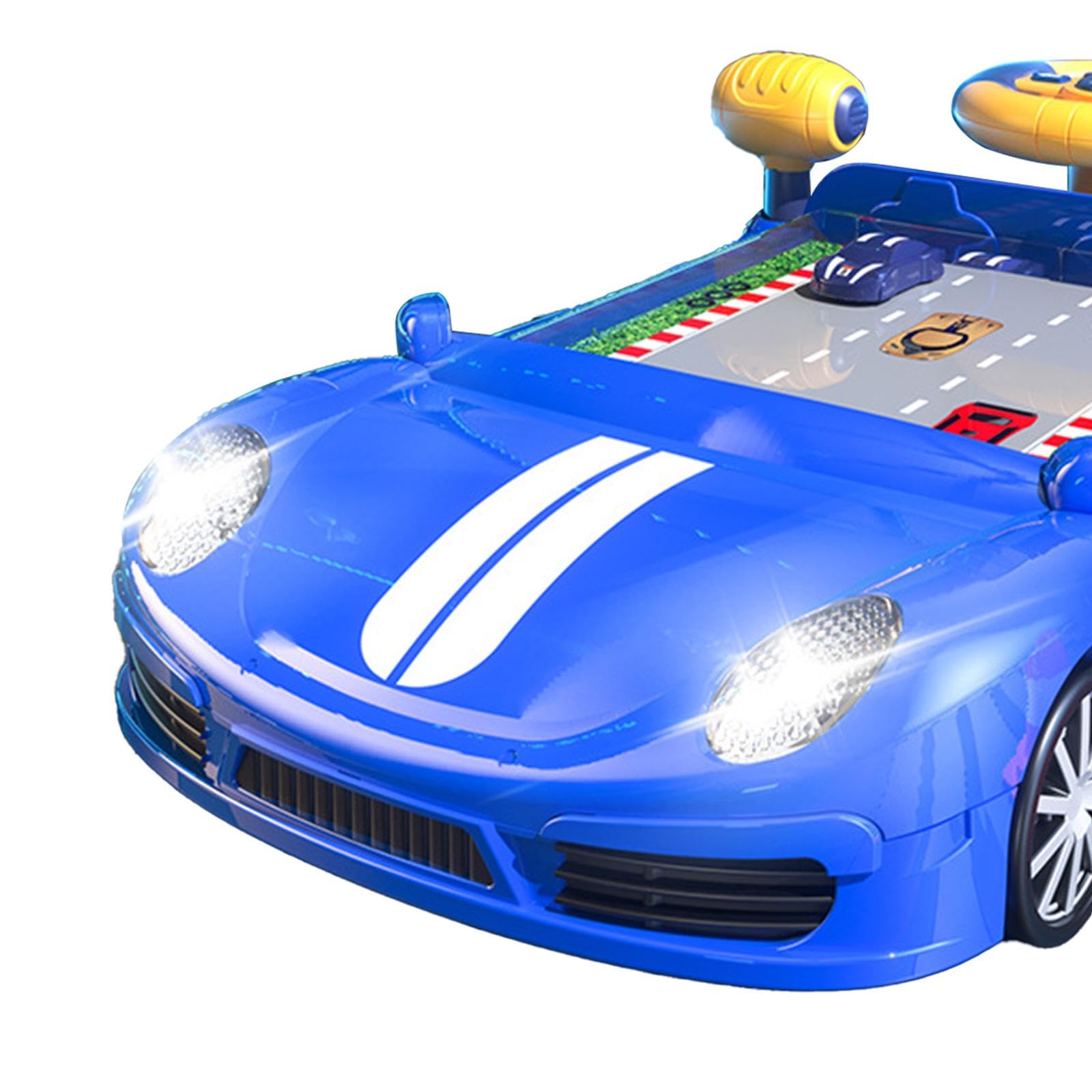 Sharplace Volante Elettrico di Simulazione, Giocattolo Portatile per Giochi di Avventura con Simulazione di Guida E Suoni, per Bambini, Ragazzi E Ragazze, Blu