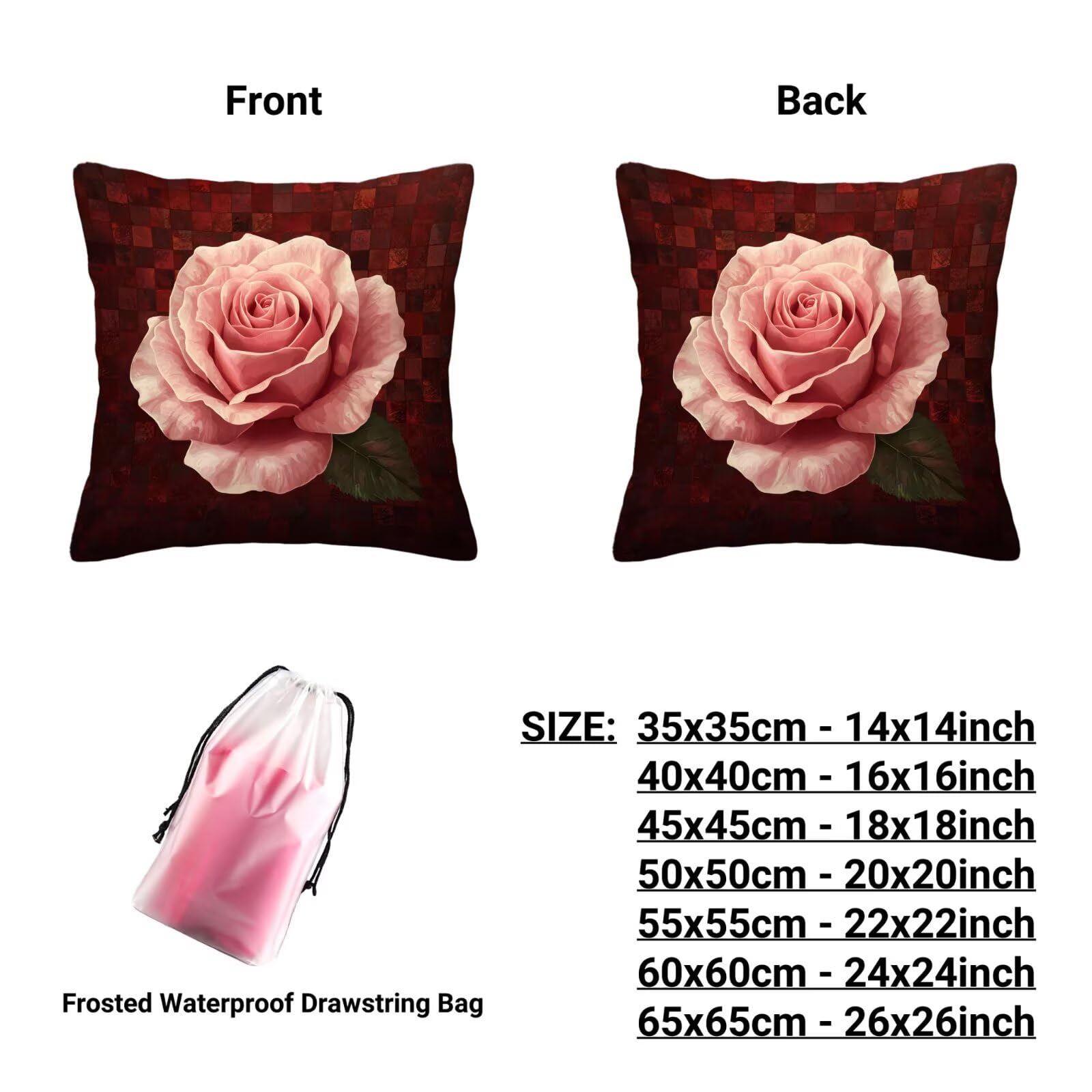 Kissenbezug 55x55 Rot 4er Set Samt Kissenbezüge Rose Zierkissenbezug Kissenhülle Dekorative Weiche Quadratische Dekokissenbezug Sofakissenbezug Couchkissenbezug für Deko Schlafzimmer Wohnzimmer O-73