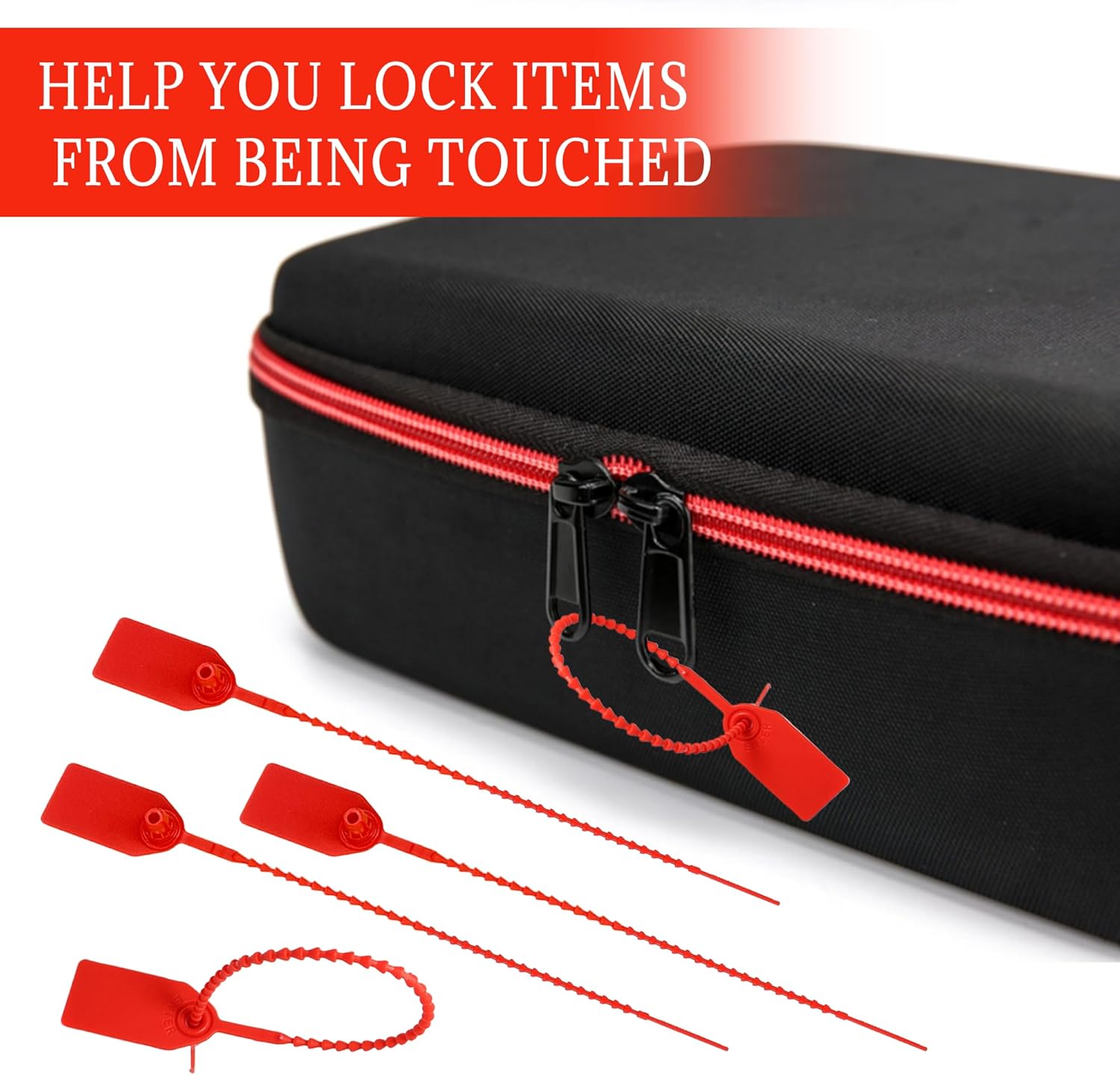 500 Pcs Plastic Tamper Seals Zip Ties for Fire Extinguishers Blank Security Tags Disposable Self-Locking Signage Trailer Truck Seal Tie,Anti-Tamper Disposable Plastic Seals 250mm Length (Red) - Image 4