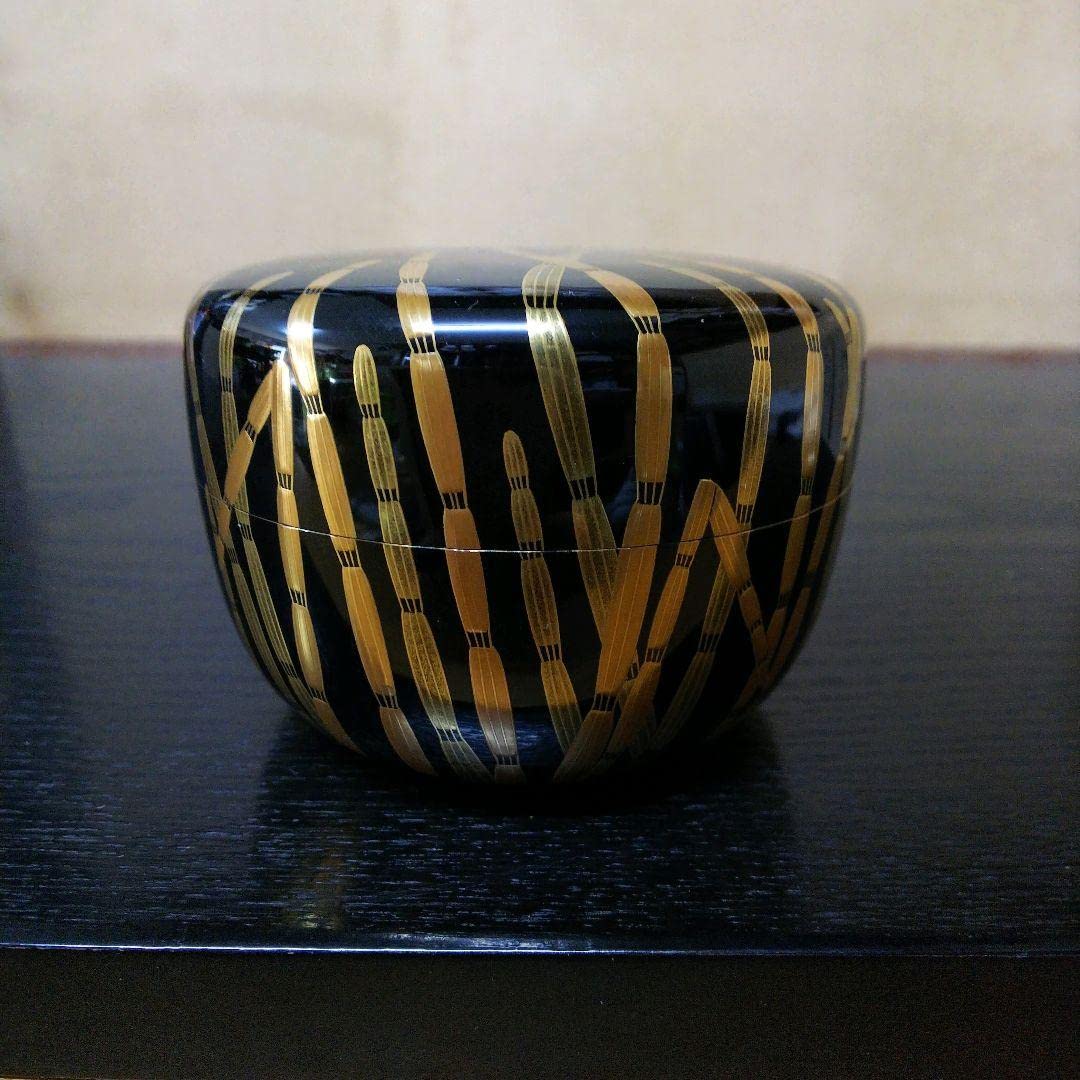 内銀木賊蒔絵平棗　呉藤穣太郎　茶道具 内銀木賊蒔絵平棗 呉藤穣太郎 茶道具 呉藤穣太郎（ごとうじょう