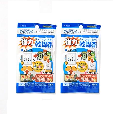 Amazon おまとめ買い スーパーシリカゲル乾燥剤 除湿剤 カメラ 食品用 ドライフラワー レンジで再利用可能 10g 6個 Across アクロース 除湿剤 乾燥剤
